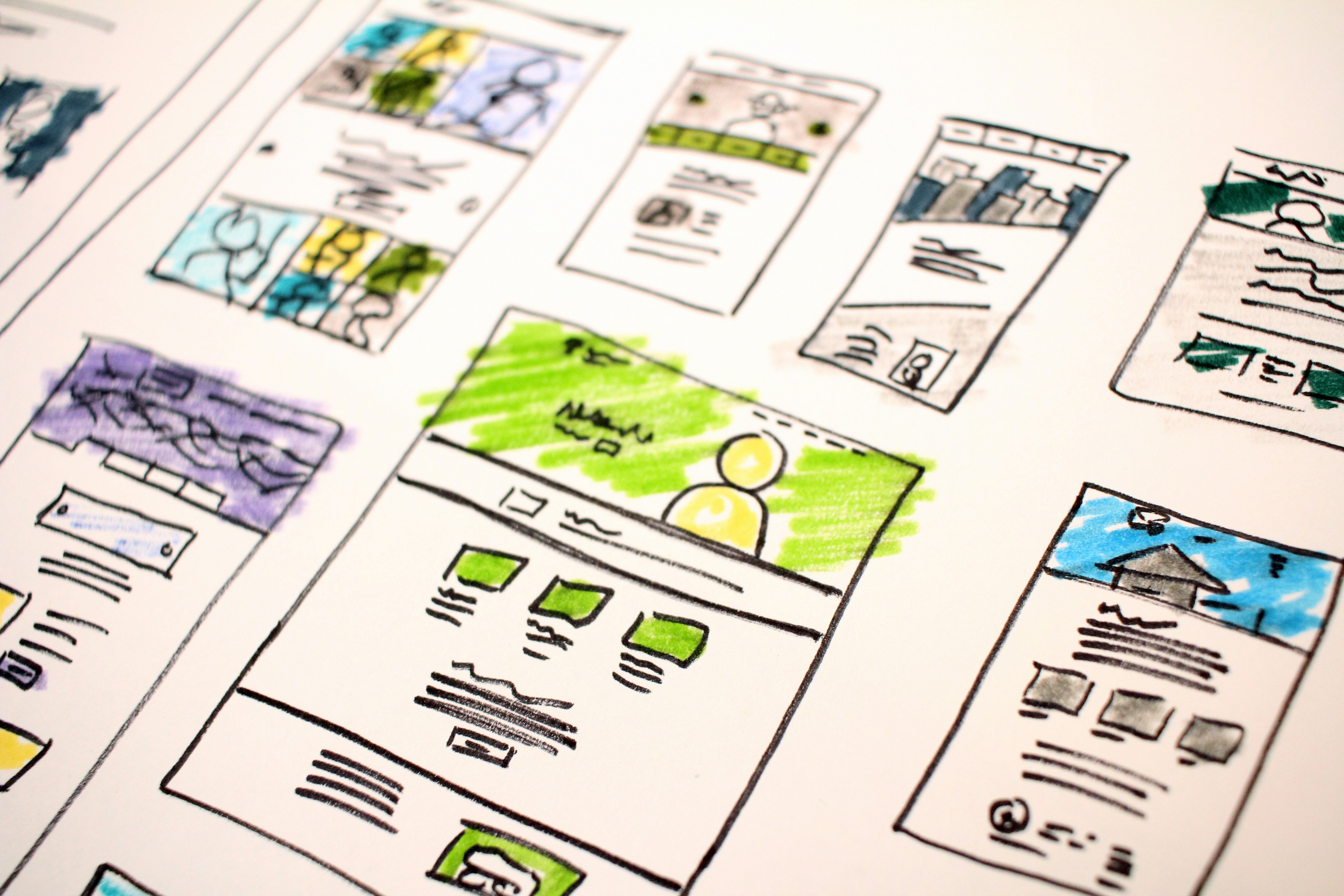 Website layout doodles.